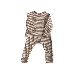 Rylee + Cru Long Sleeve Striped Slub Knit Pants Set Size 2-3 Toddler GUC